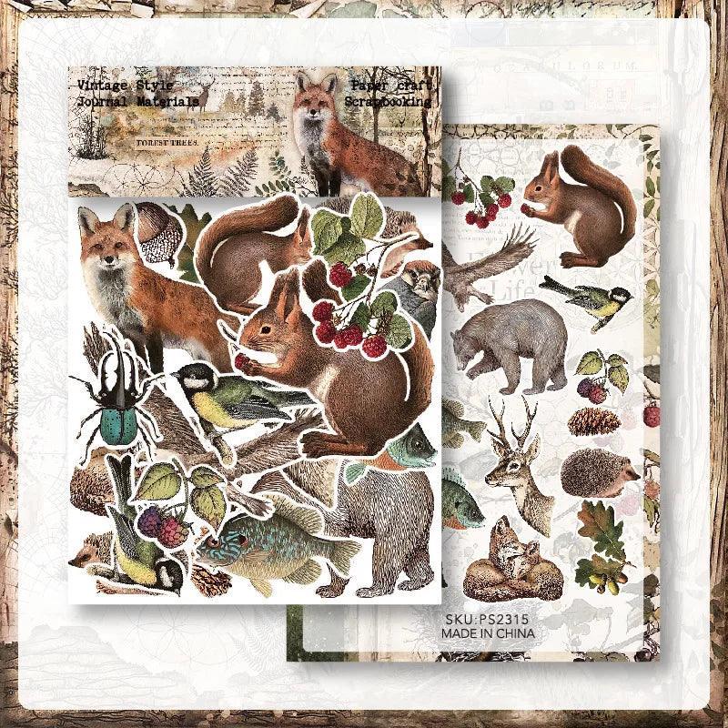 Vintage Autumn Die-Cut Sticker Pack