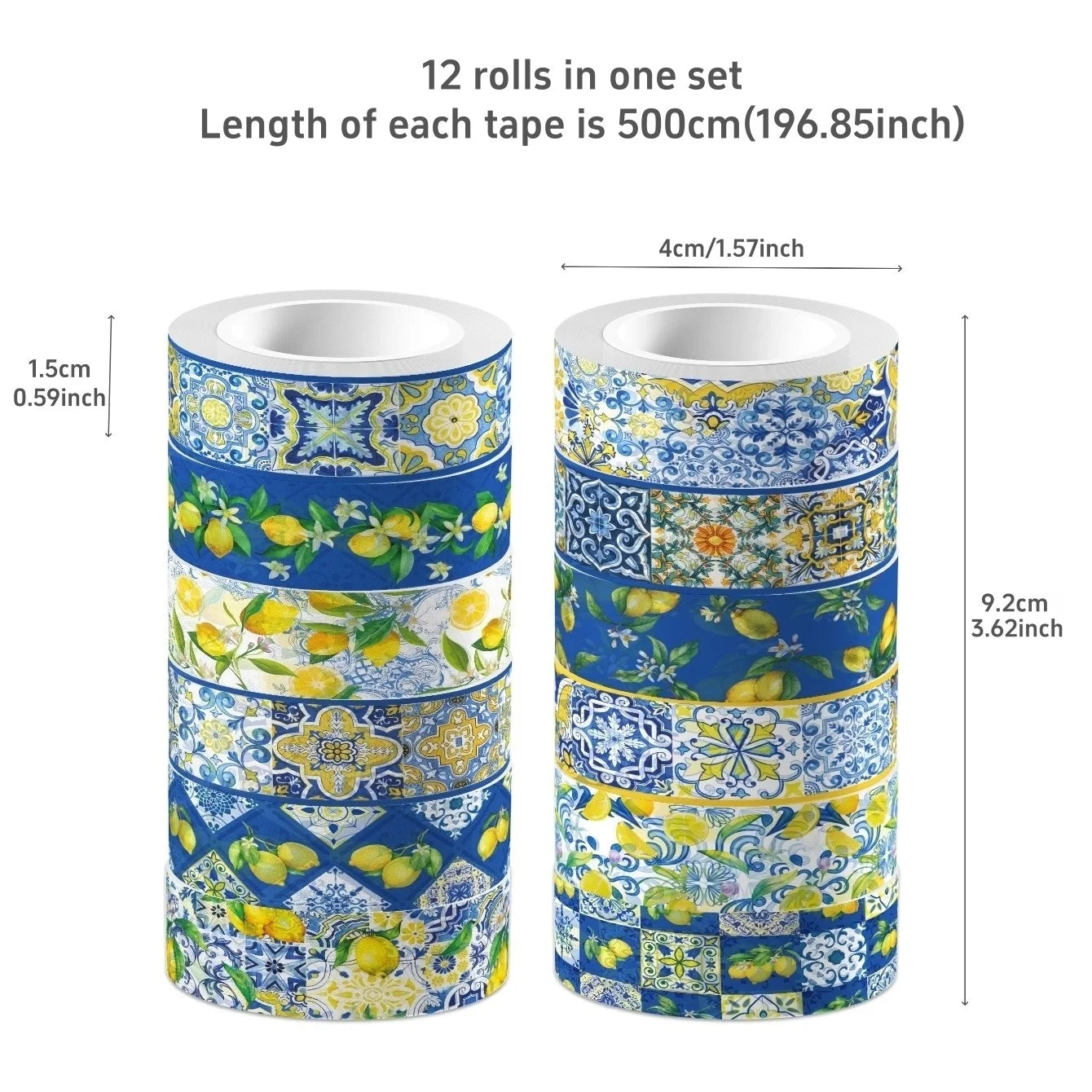 Amalfi Lemon Tiles – Washi Tape Set