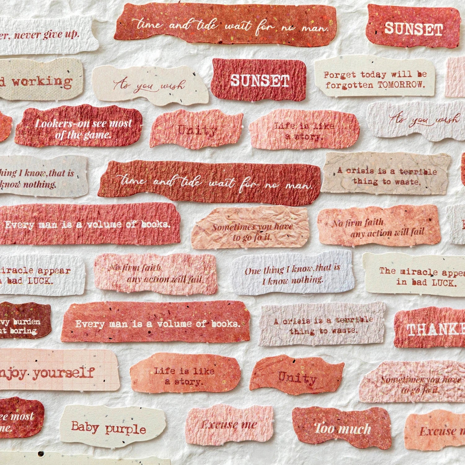 Fragmentary Thoughts Candy Poetry Stickers