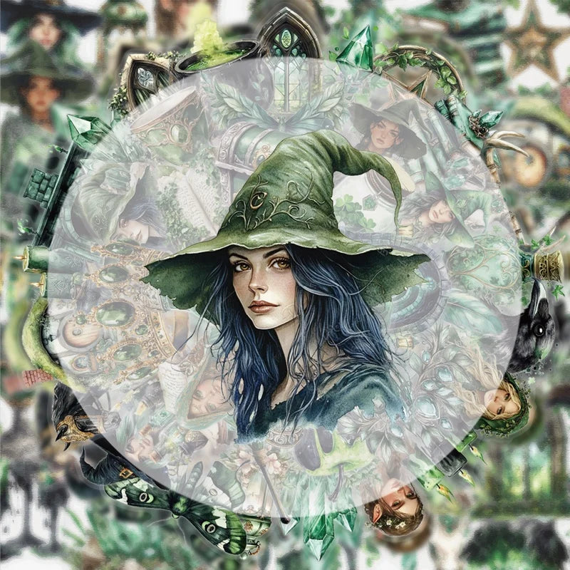 Emerald Grove Forest Witch Sticker Pack 🌲🔮