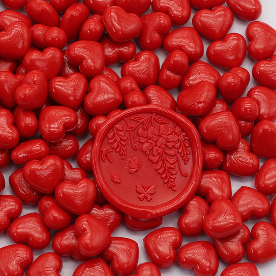 Heart-Shaped Sealing Wax Beads
