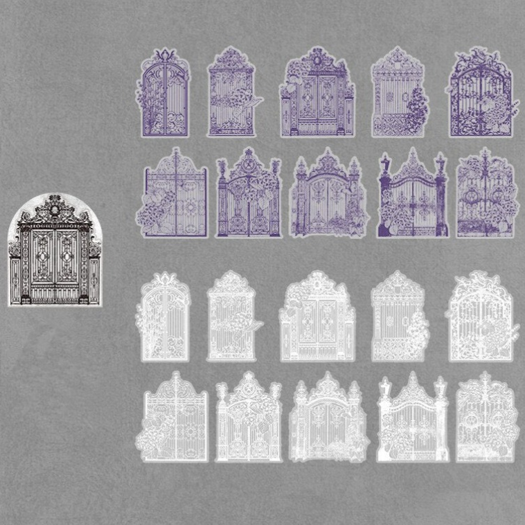 20pcs Gothic Castle Gate and Window Stickers