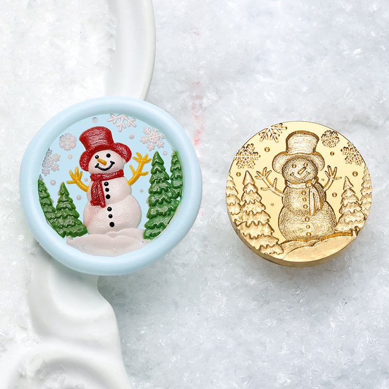 3D Solid Brass Christmas Wax Seal Stamp Head