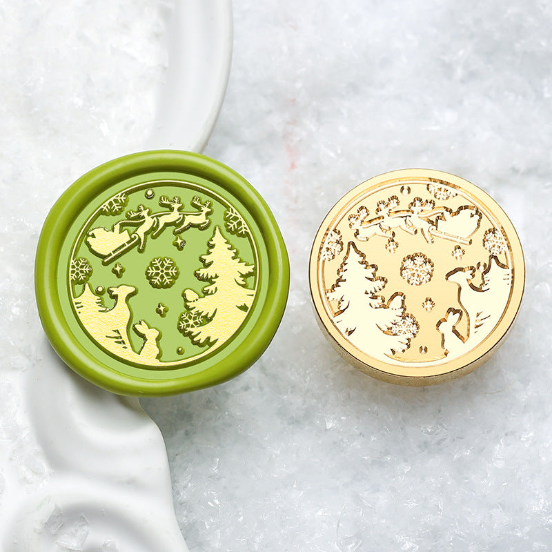 3D Solid Brass Christmas Wax Seal Stamp Head