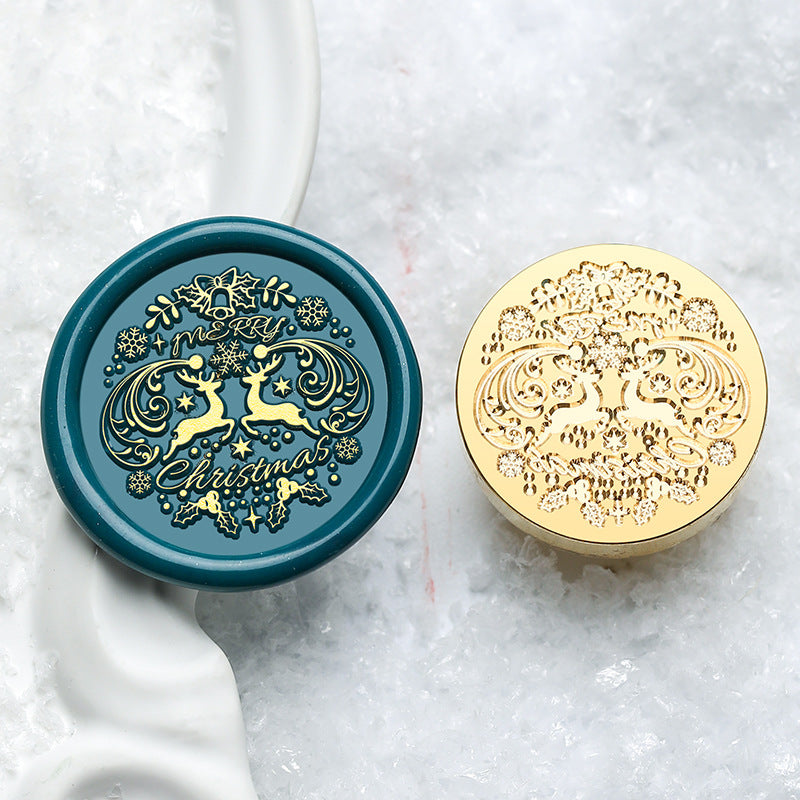 3D Solid Brass Christmas Wax Seal Stamp Head