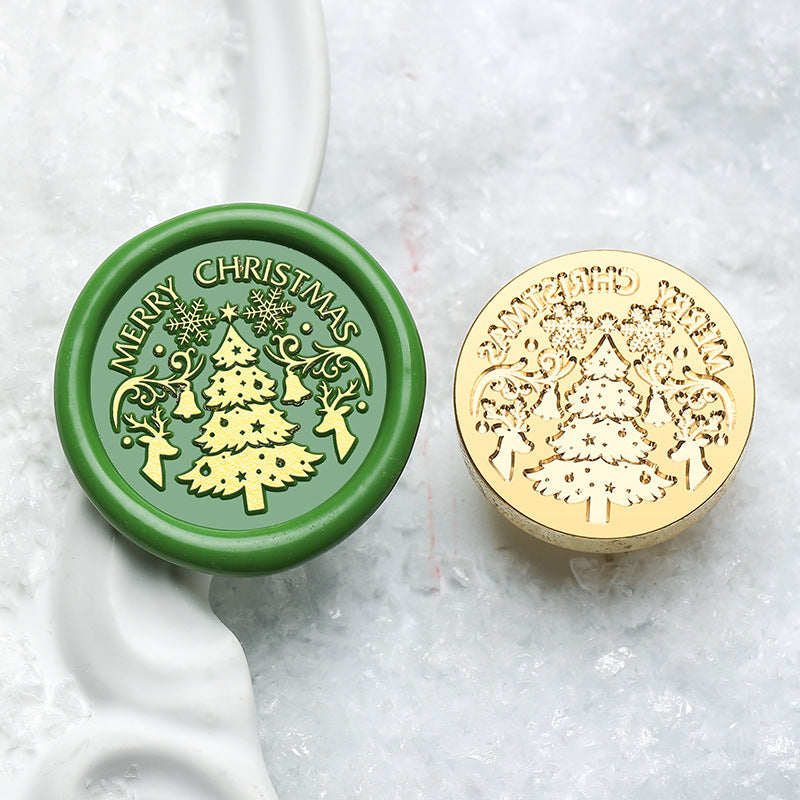 3D Solid Brass Christmas Wax Seal Stamp Head