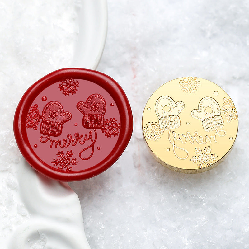 3D Solid Brass Christmas Wax Seal Stamp Head