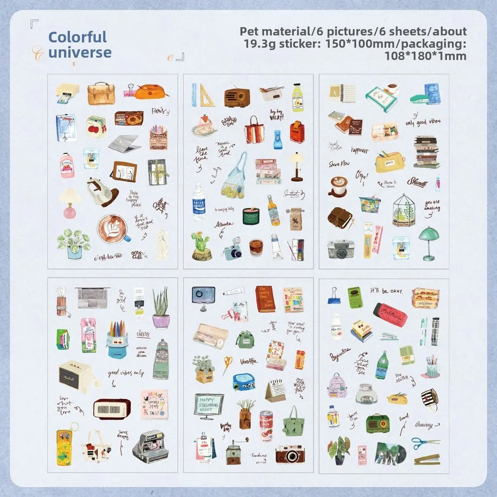 Vintage PET Sticker Set