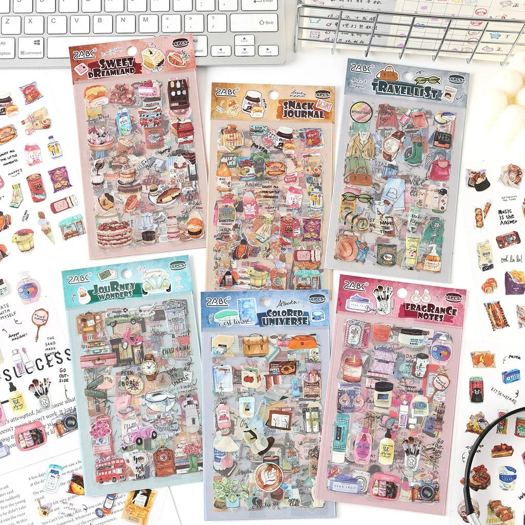 Vintage PET Sticker Set