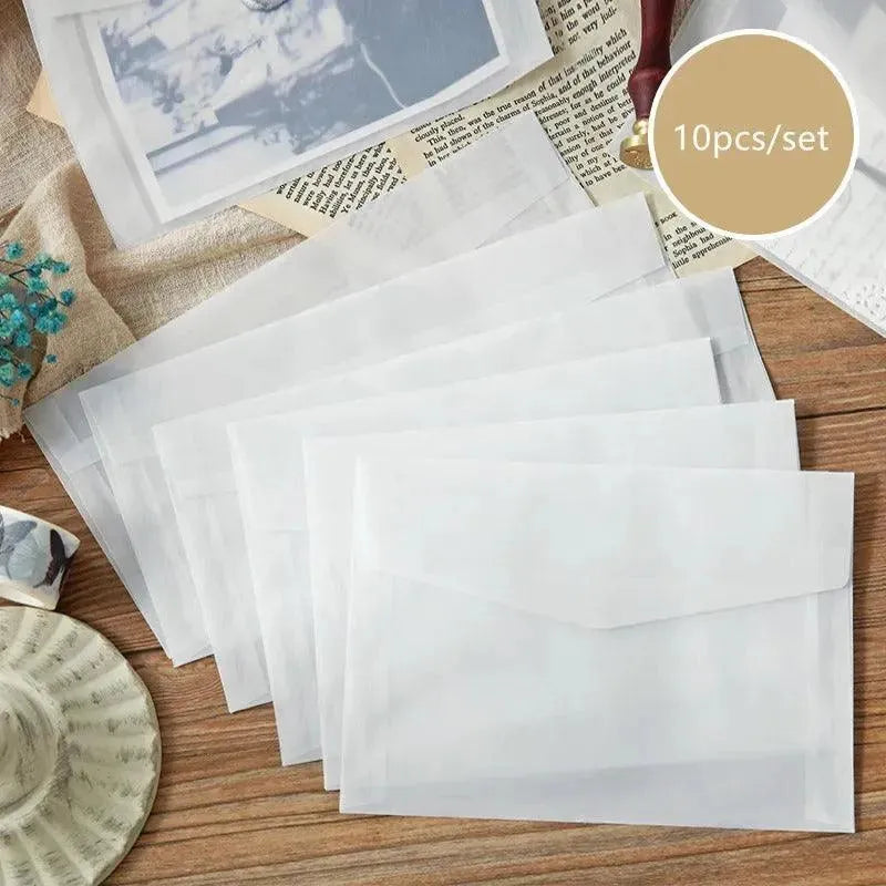 PAPERWRLD - Translucent Semi-Transparent Envelope Set
