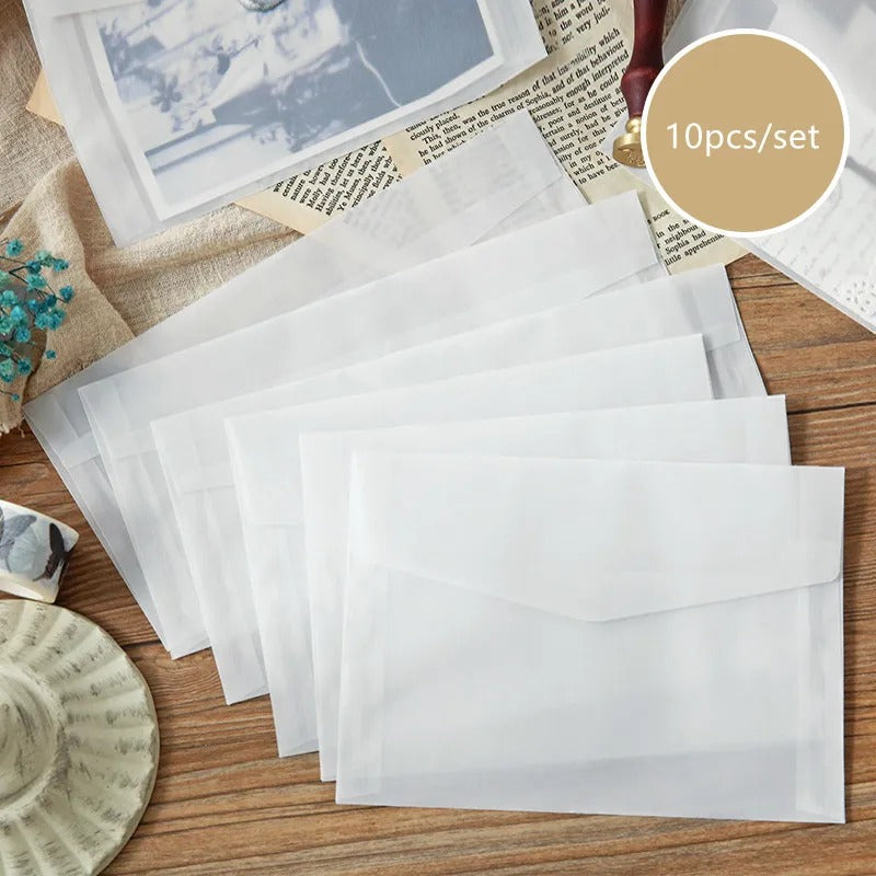 Translucent Semi-Transparent Envelope Set