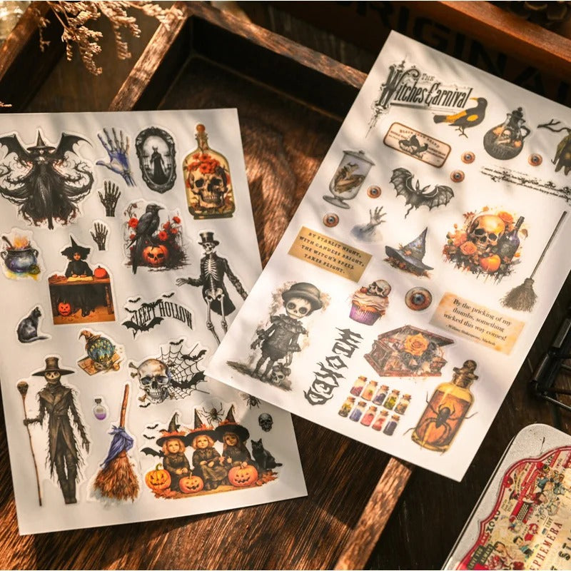 Halloween Gothic Rub-On Stickers Set