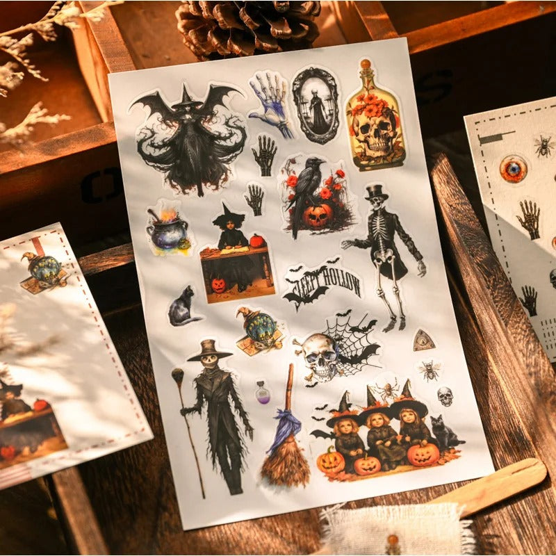 Halloween Gothic Rub-On Stickers Set