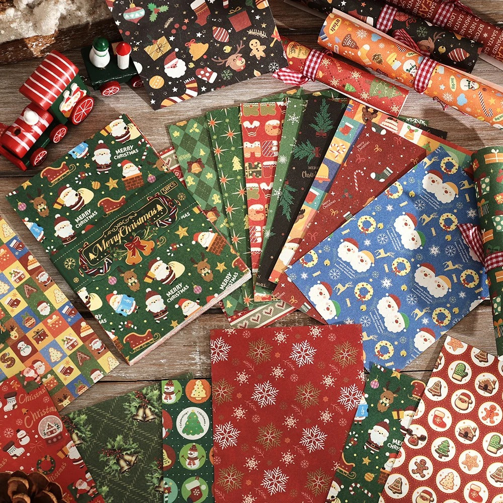 Merry Christmas Scrapbooking Paper Set
