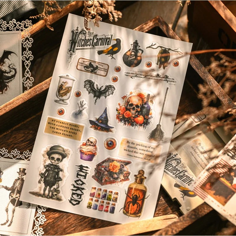 Halloween Gothic Rub-On Stickers Set