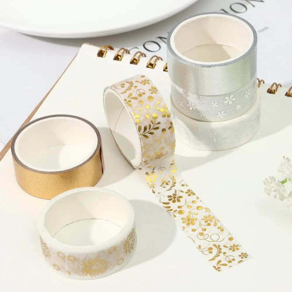 Decorative Gold and Silver Washi Tape Set