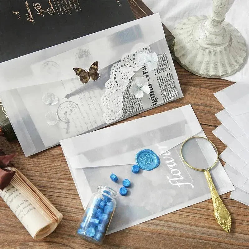 PAPERWRLD - Translucent Semi-Transparent Envelope Set