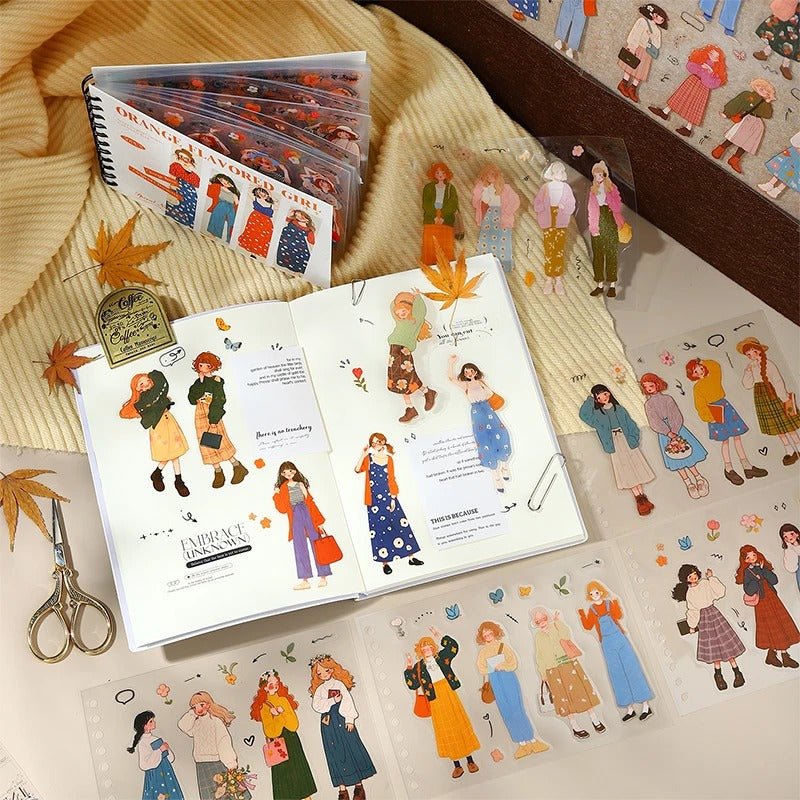 Orange Flavored Girl – PET Sticker Book