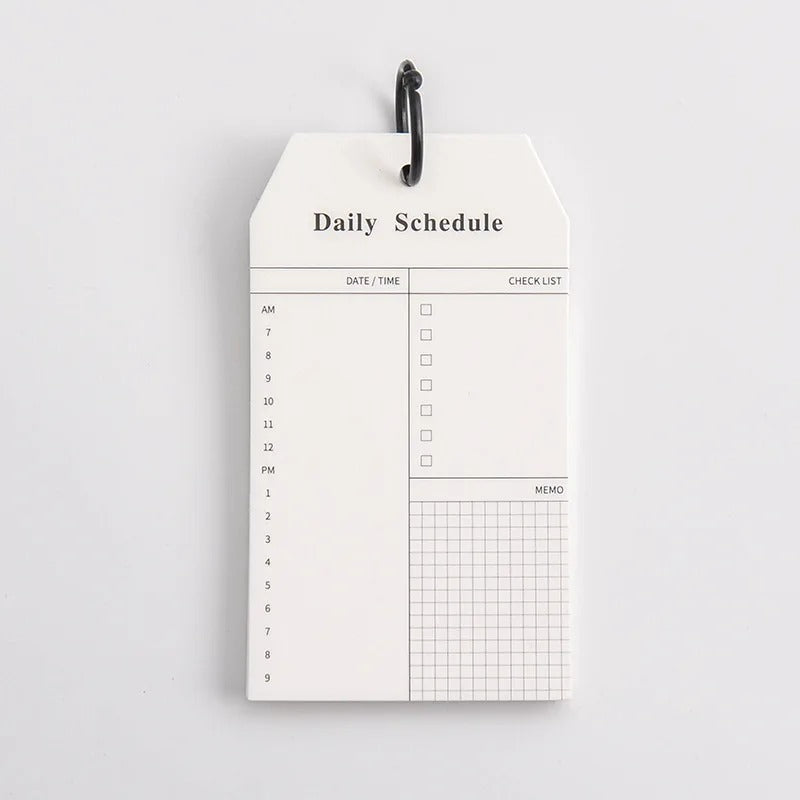 Bloc-notes portatifs pour agenda quotidien et liste de tâches – 52 feuilles par lot 