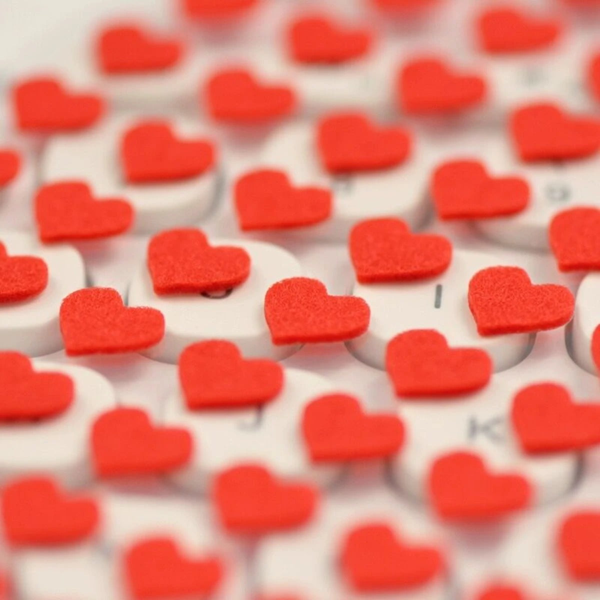 Red Felt Heart Stickers