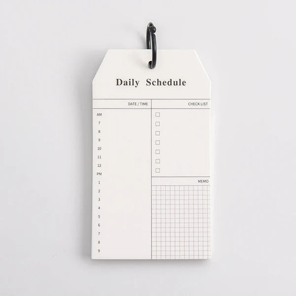 Daily Schedule & To-Do List Portable Pads – 52 Sheets per Set