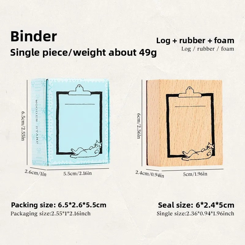 Cute Planner Wooden Rubber Stamp