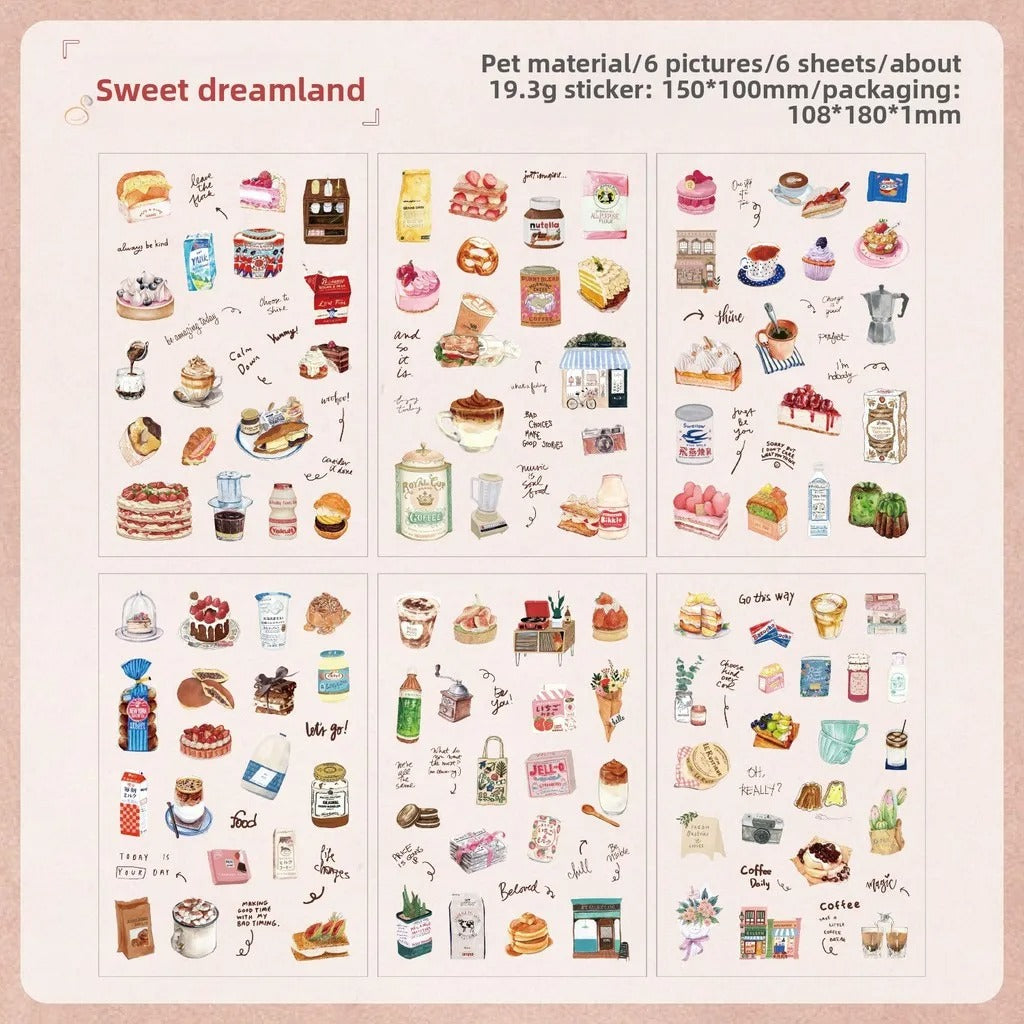 Vintage PET Sticker Set