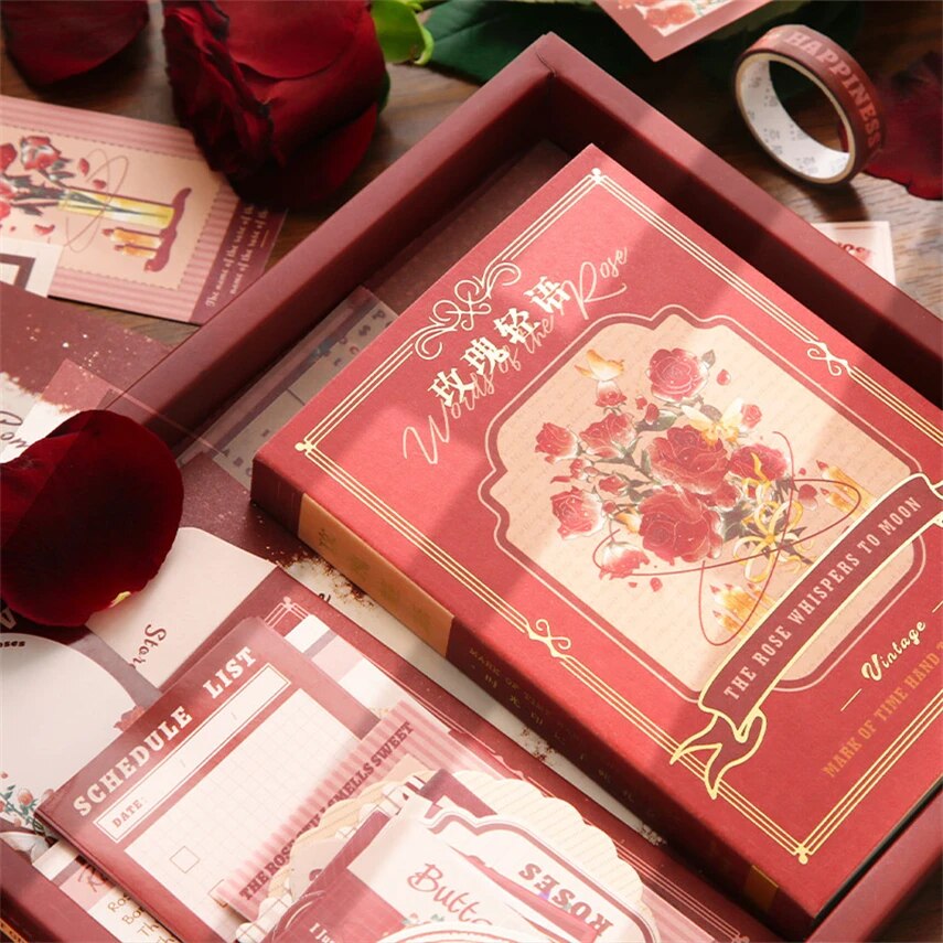 Rose or Coffee-themed Scrapbooking Box Set 123 Pcs