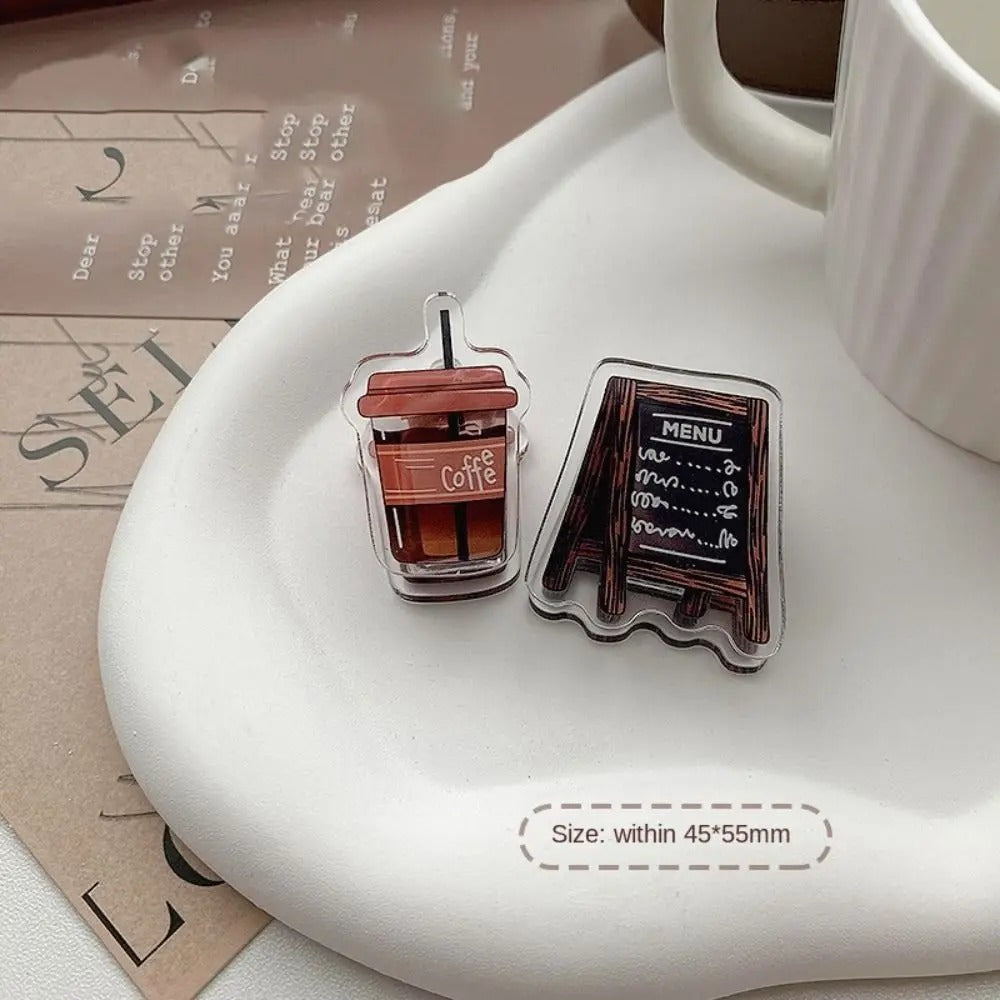 Cozy Café Acrylic Clips