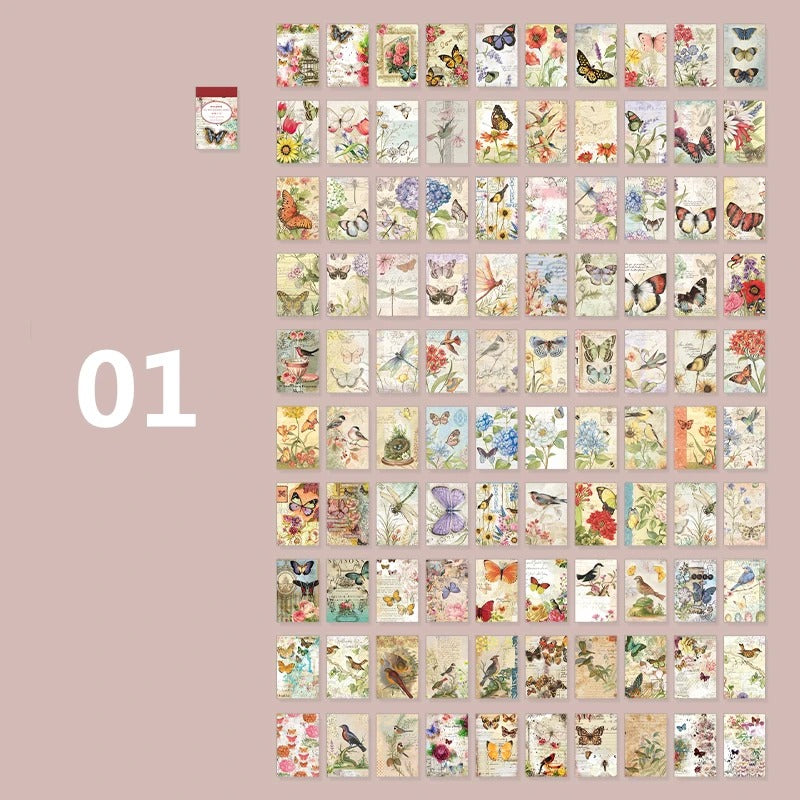 Mini Sticker Book – 100 Decorative Japanese Paper Stickers