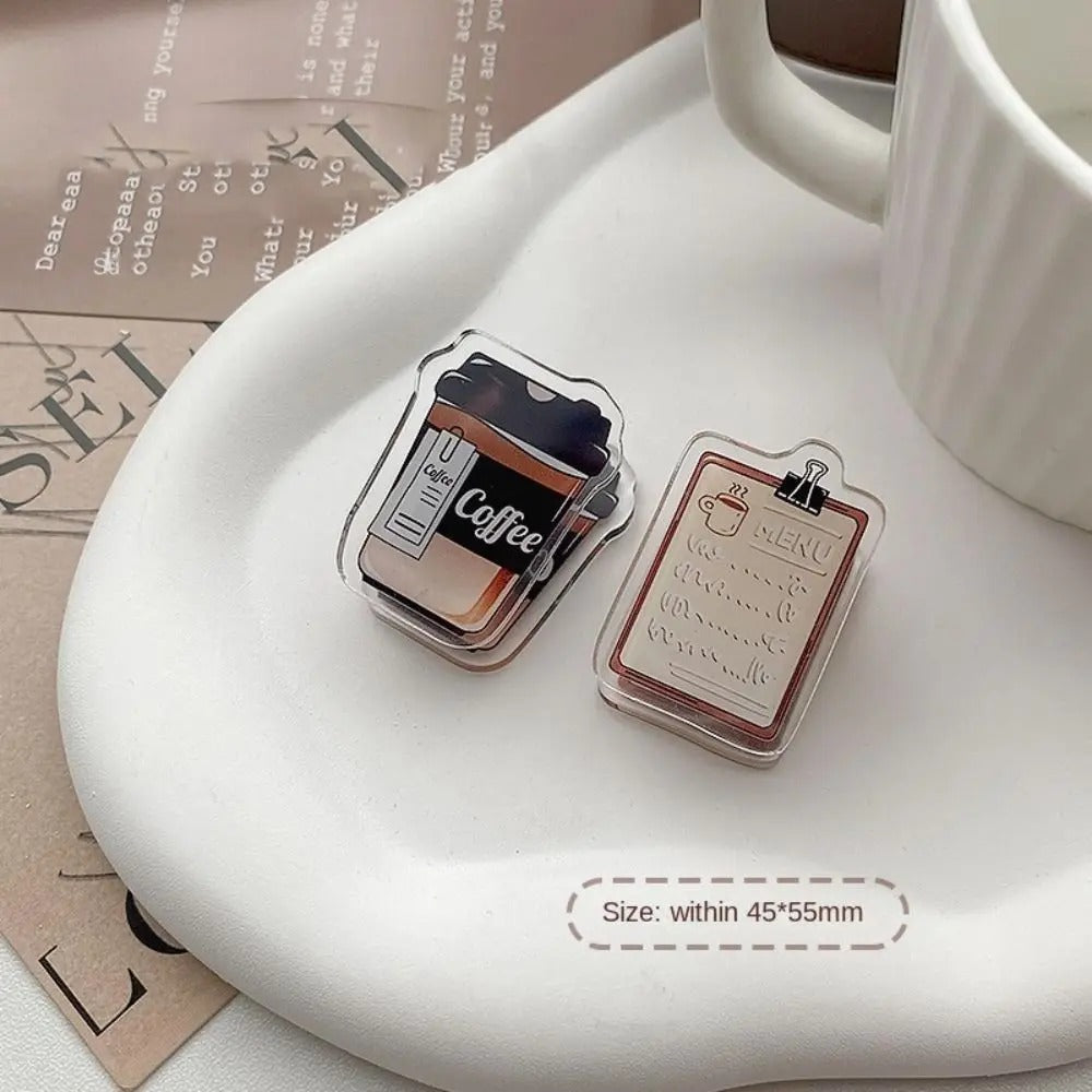 Cozy Café Acrylic Clips