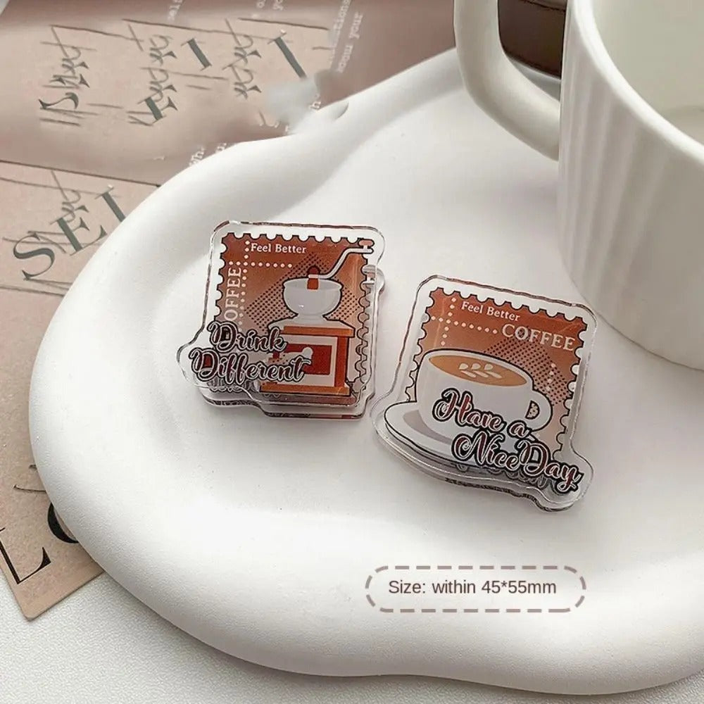 Cozy Café Acrylic Clips