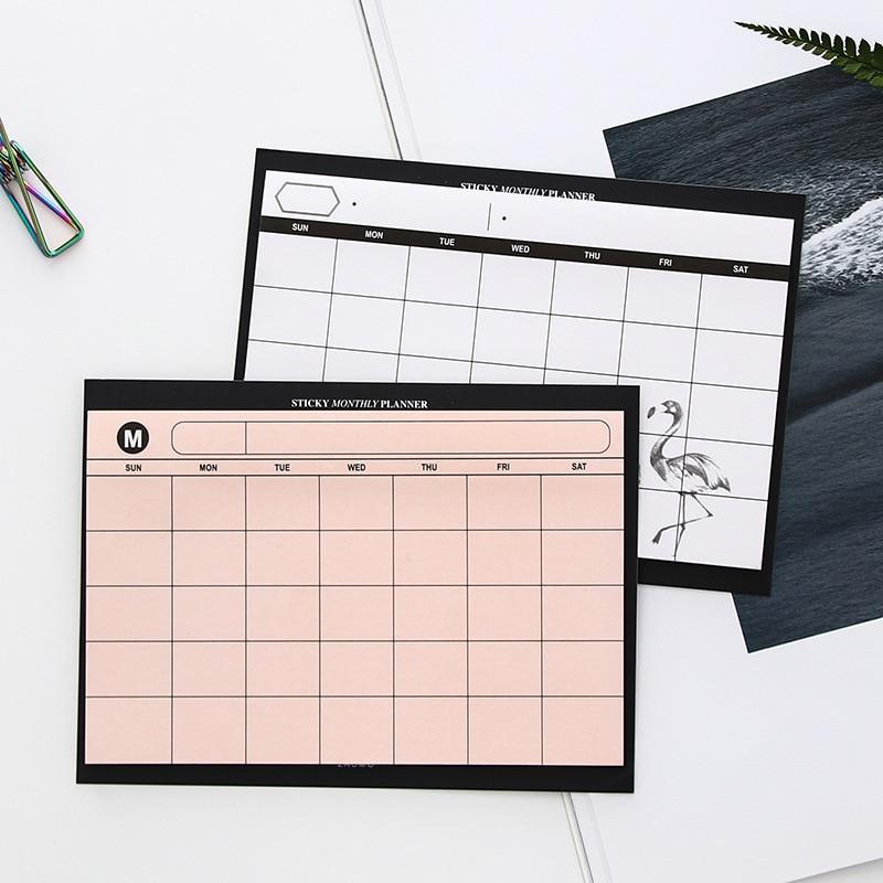 Sticky Monthly Planner for Journaling &amp; Scrapbooking - PaperWrld