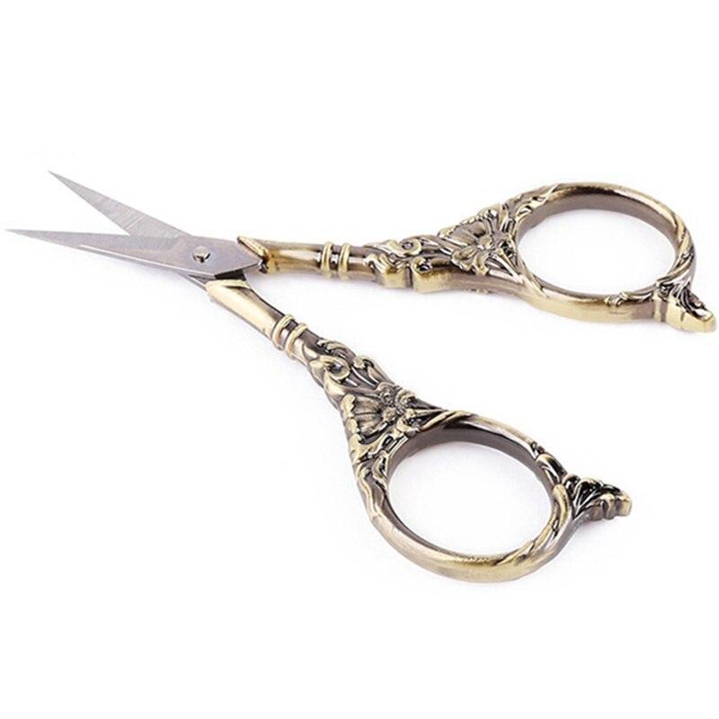 Metal Scissors Golden And Silver 3d Dragon Pattern Metal Cutter 