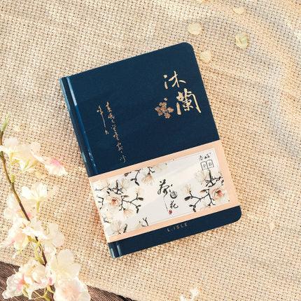 Floral Japanese Notebook - Blue - PaperWrld