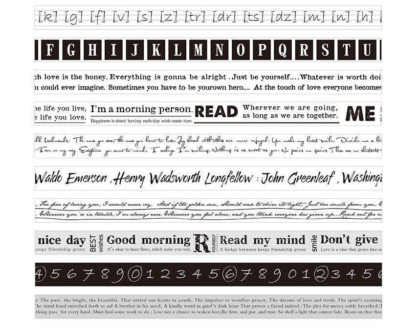 Text Washi Tape Set for Journaling &amp; Scrapbooking - PaperWrld