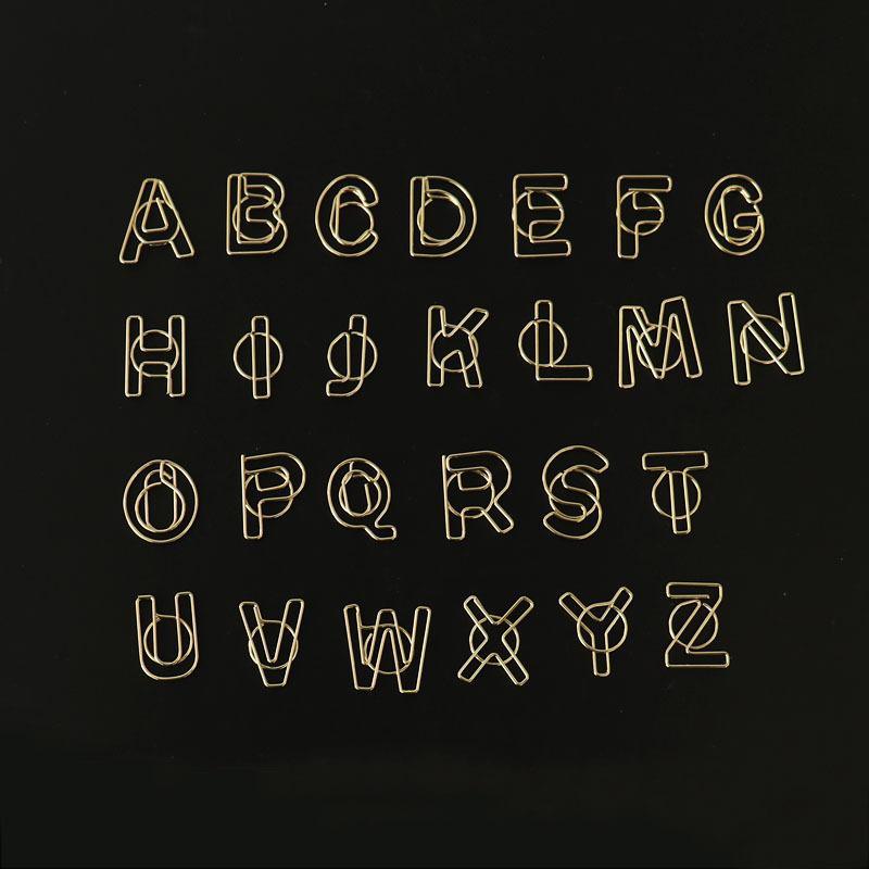 Gold Letter Clip - A - PaperWrld