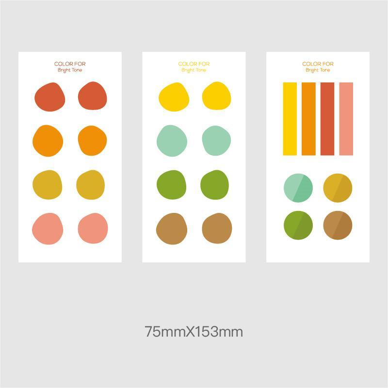 Irregular Round Stickers - Light tone - PaperWrld