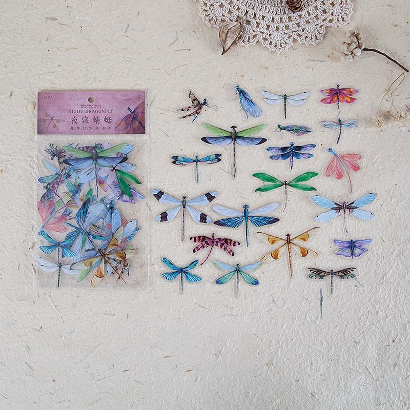 Butterfly & Dragonfly Stickers - Colorful Dragonflies - PaperWrld