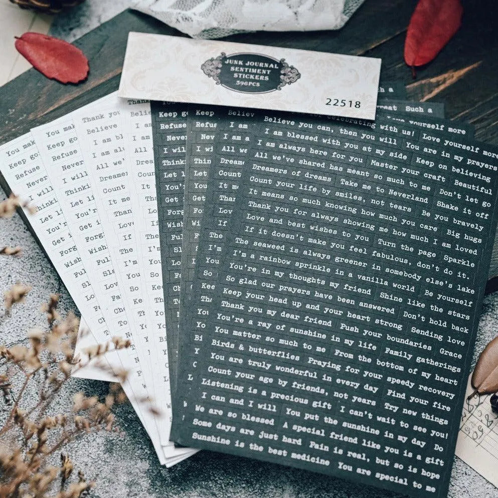 PAPERWRLD - Timeless Words B&W Quote Sticker Pack