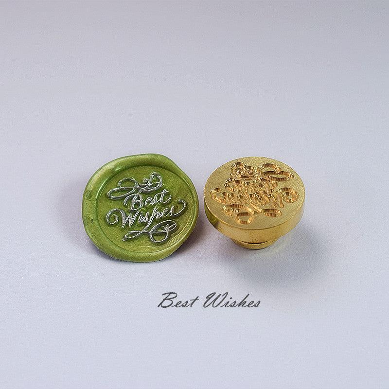 Written Wax Seal Stamps - Best Wishes - PaperWrld