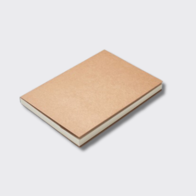Travel Notebook B5/B6 Kraft and White Paper - White / B6-Small Size - PaperWrld