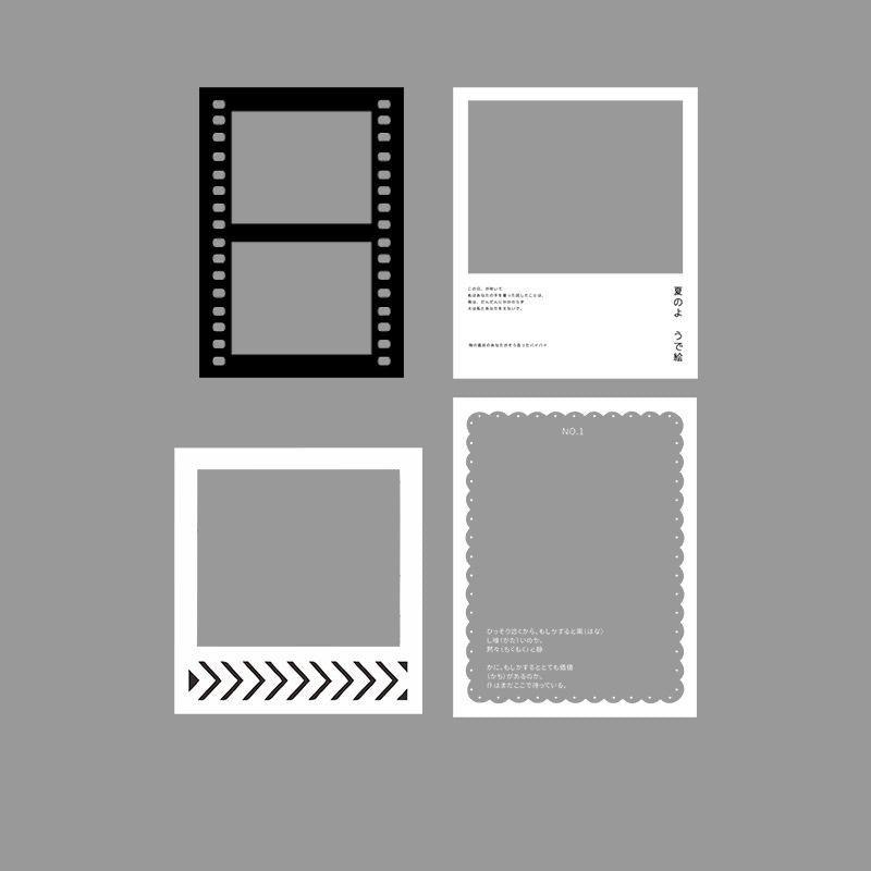 8 Pcs Polaroid Transparent Stickers - Light - PaperWrld