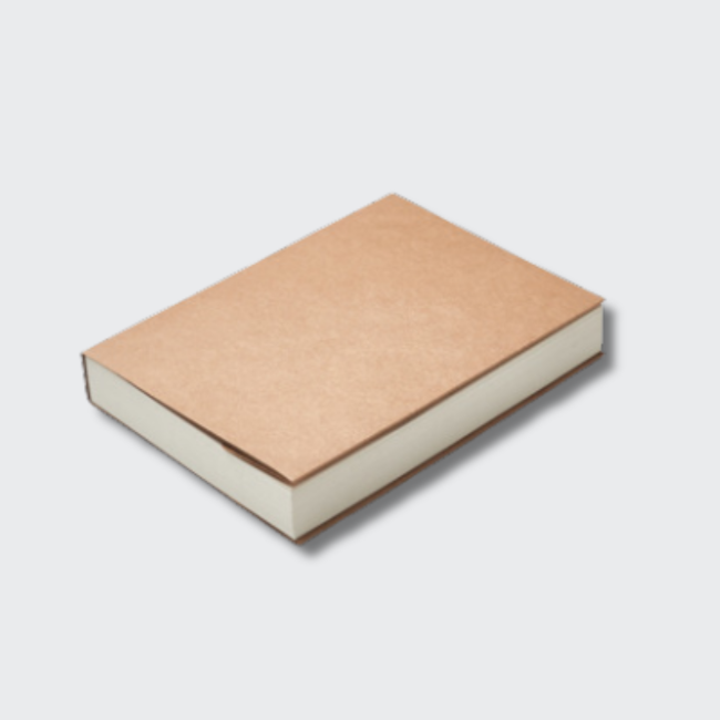 Travel Notebook B5/B6 Kraft and White Paper - White / B5-Large Size - PaperWrld