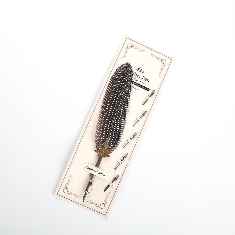 Vintage animal feather fountain pen - 6 style - PaperWrld