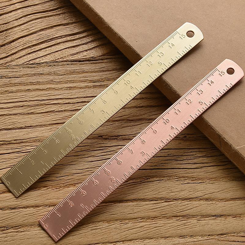 15 cm Gold & Rose Ruler for Journaling &amp; Scrapbooking - PaperWrld