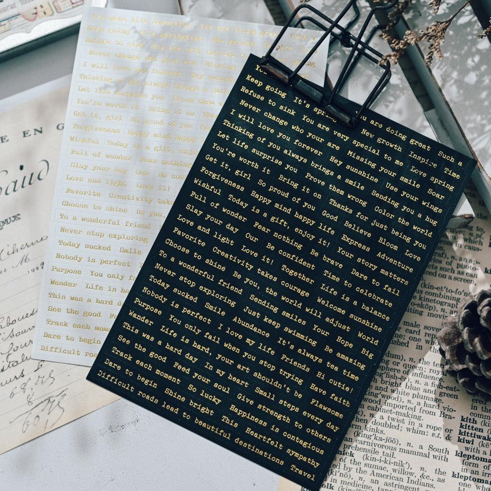 Gold Quote Stickers - PaperWrld