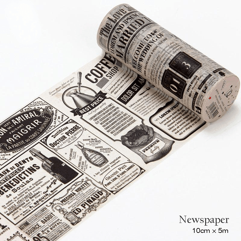 Vintage Washi Tape Max - Newspaper - PaperWrld