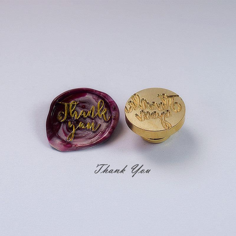 Written Wax Seal Stamps - Thank You - PaperWrld