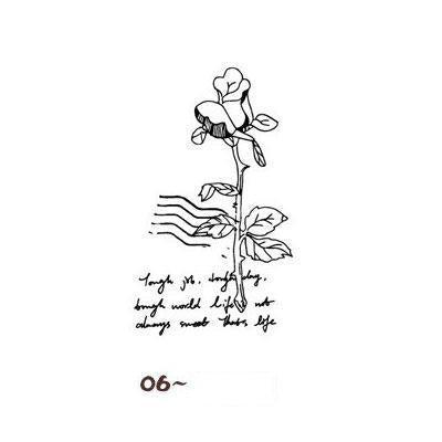 Flowers & Grass Wooden Stamps - 06 Style - PaperWrld